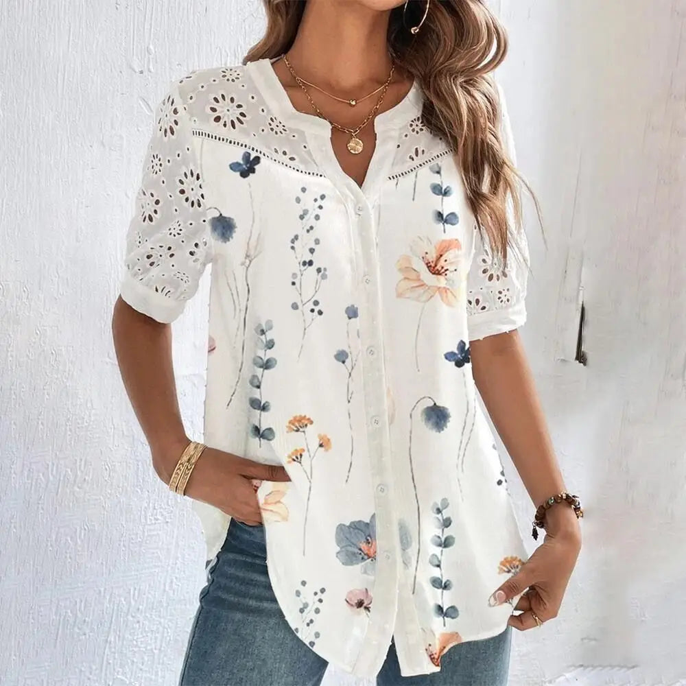 Marina Breeze Eyelet Blouse