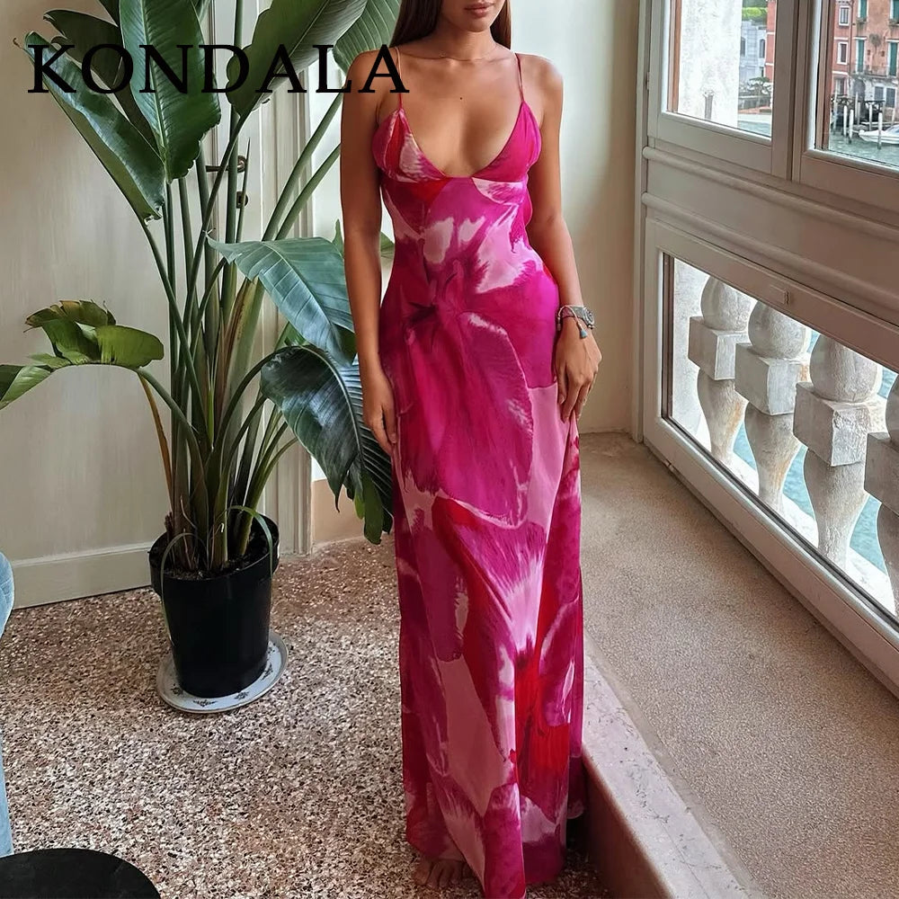 Rosé Aura Halter Maxi Dress